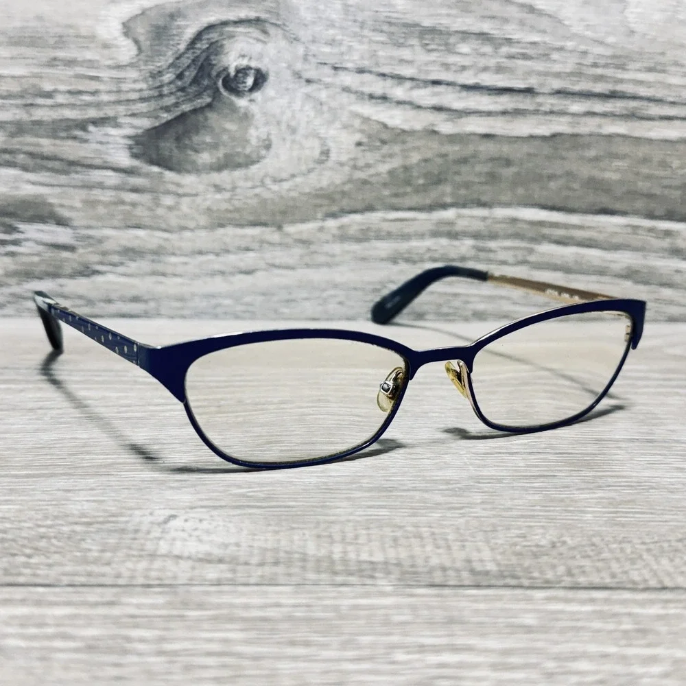 Kate Spade New York Leticia 0JNA Metal Eyeglass Frames Womens 135 Blue Polka Dot